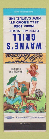 Matchbook Cover - Wayne's Grill New Castle IN hillbilly