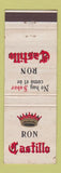 Matchbook Cover - Ron Castillo Rum liquor Mexico WEAR