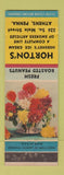 Matchbook Cover - Horton's Hershey's Ice Cream Athens PA