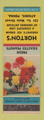Matchbook Cover - Horton's Hershey's Ice Cream Athens PA