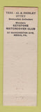 Matchbook Cover - Ottey Print Shop Media PA pinup