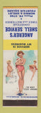 Matchbook Cover - Angerer's Shell oil gas Goodyear Tires Indianapolis IN pinup