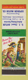 Matchbook Cover - DF Dane Butler Superior Match Syracuse IN hillbilly