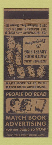 Matchbook Cover - Diamond Match Company Chicago IL