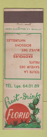 Matchbook Cover - Florid Fruit Drinks Soda? Belgium
