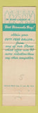 Matchbook Cover - Bermuda Wines and Spirits Hamilton Bermuda
