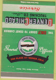Matchbook Cover - Denver Chicago Trucking CO 40 Strike