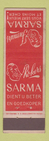 Matchbook Cover - Sarma Tobacco Belgium