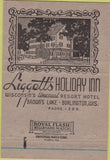 Matchbook Cover - Royal Palm Club Burlington WI Plush Horse 40 Strike