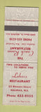 Matchbook Cover - Lohnes Restaurant Halifax NS Coach Room