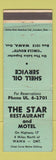 Matchbook Cover - Star Restaurant Motel Wawa ON Shell oil gas WEAR