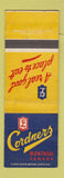 Matchbook Cover - Cordners Montreal QC