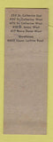 Matchbook Cover - Cordners Montreal QC