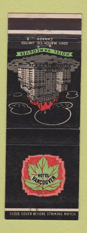 Matchbook Cover - Hotel Vancouver BC
