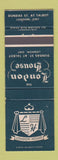 Matchbook Cover - London House London ON