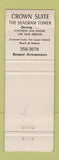 Matchbook Cover - Crown Suite Seagram Tower Niagara Falls ON WEAR
