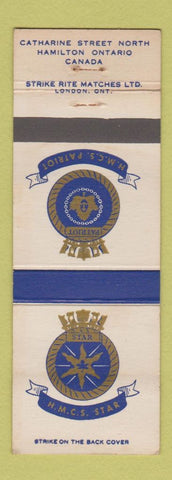 Matchbook Cover - HMCS Star Hamilton ON