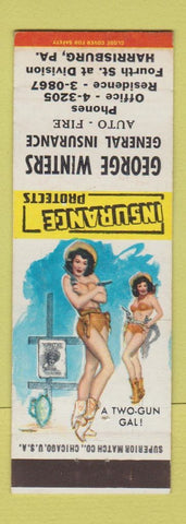 Matchbook Cover - George Winters Insurance Harrisburg PA pinup