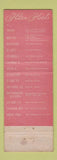 Matchbook Cover - Caribe Hilton San Juan Puerto Rico