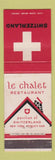 Matchbook Cover - Le Chalet Restaurant 1964 New York World's Fair Switzerland