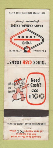 Matchbook Cover - TCC Loans Trans Canada Credit  WORN
