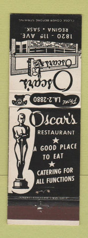 Matchbook Cover - Oscar's Restaurant Regina SK
