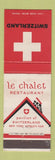 Matchbook Cover - Le Chalet Restaurant 1964 New York World's Fair Switzerland