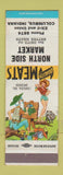 Matchbook Cover - North Side Market Columbus IN hillbilly WEAR