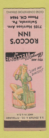 Matchbook Cover - Rocco's Inn Swissvale PA pinup