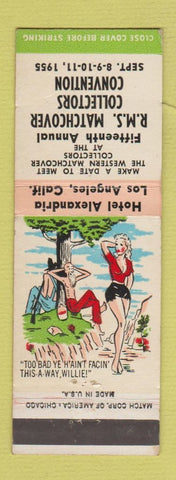 Matchbook Cover - RMS Convention 1955 Los Angeles CA hillbilly