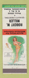 Matchbook Cover - Robert Miller Printing Duncannon PA pinup
