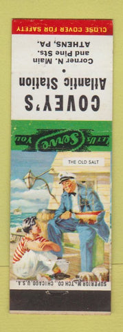 Matchbook Cover - Covey's Atlantic oil gas Athens PA