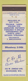 Matchbook Cover - C&H Electric Machine Milwaukee WI