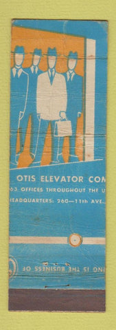 Matchbook Cover - Otis Elevator PRINTING ERROR? WORN