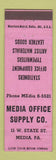 Matchbook Cover - Media Office Supply Media PA