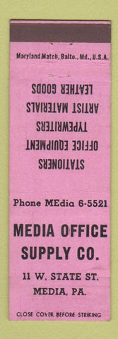 Matchbook Cover - Media Office Supply Media PA