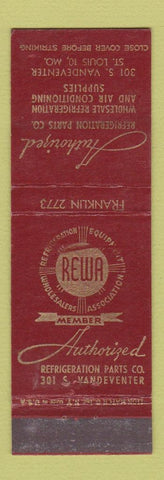 Matchbook Cover - Authorized Refrigeration Parts ST Louis MO