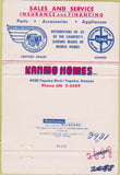 Matchbook Cover - Hanson Mobile Homes Kansas City MO trailers 40 Strike