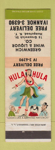 Matchbook Cover - Greenwich Wine and Liquor Hempstead NY hillbilly