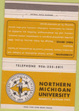 Matchbook Cover - Northern Michigan University Marquette MI 40 Strike