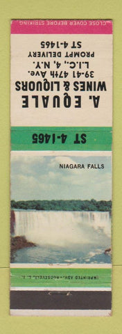 Matchbook Cover - A Equale Wines Liquors Long Island City NY