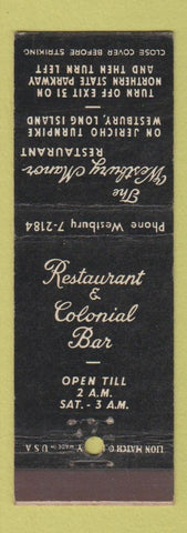 Matchbook Cover - The Westbury Manor Restaurant Westbury LI NY