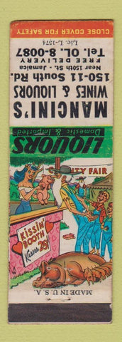 Matchbook Cover - Mancini's Wines Liquors Jamaica NY hillbilly