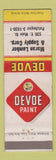 Matchbook Cover - Devoe Paint Maran Lumber Patchogue NY