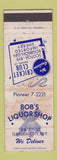 Matchbook Cover - Bob's Liquor Shop Garden City NY WORN