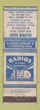 Matchbook Cover - Baldwin Radio Music Shop LPs Baldwin NY WEAR