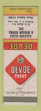Matchbook Cover - Devoe Paint Baldwin LI NY WEAR