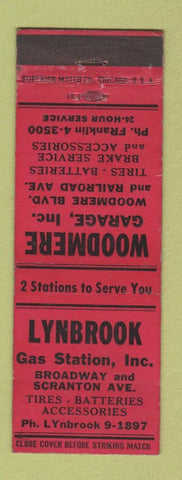 Matchbook Cover - Lynbrook Gas Station NY