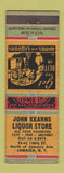 Matchbook Cover - John Kearns Liquor Store Jamaica NY
