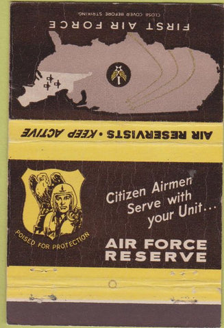 Matchbook Cover - Air Force Reserve CREASES WORN 40 Strike